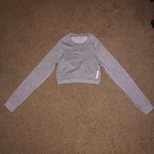 Gymshark Adapt Marl Long Sleeve Crop - Grey Marl